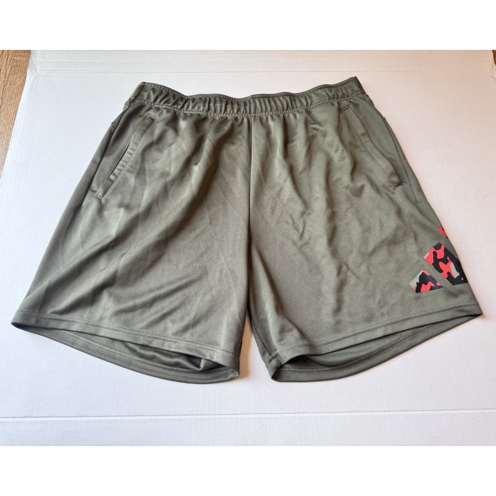 Adidas Mens XL Aeroready Training‎ Essentials Shorts 7" Army Green